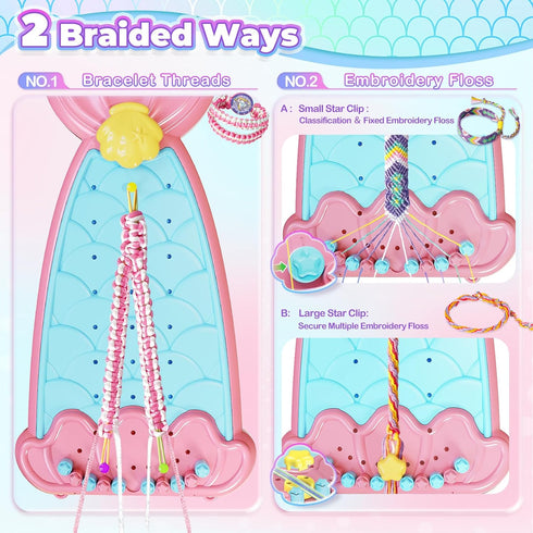 2-in-1 8-12, 6 7 8 9 10 11 12 Friendship Bracelet Making Kit, Arts and Crafts for Girls Ages Jewelry Making KitDIY