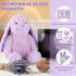SuzziPals Heatable & Coolable Purple Bunny Stuffed Animal Heating Pad for Soothing & Relaxation, Lavender Purple Bunny
