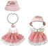 YJLUMI 3-Piece Set 17cm Set 3-Piece Outfit for Figures Dress with Hat and Dress Outfit Fashionable Clothing for Figures
