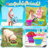 Collapsible Beach Buckets for Kids, Foldable Sand Buckets and Shovels with Mesh Bag, Silicone Sand Pails Travel Beach
