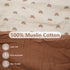 SNOOZYNEST 2 Pack 100% Pack 24x38 Inches, Soft Muslin Baby Mini Crib Sheets, Cotton Breathable Double Layer Fitted