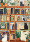 XAPAEG 300 Piece Puzzles for Adults, Charming Cat Bookshelf Jigsaw Puzzle, Cozy and