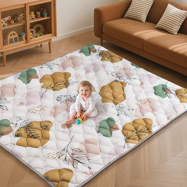 74x50IN Baby Play Mat - Tummy Time Mat for Babies 6-12 Months
