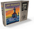 MyPuzzle Great Lakes: Lake Michigan, Vintage Poster - Premium 500 Piece Jigsaw Puzzle for Adults