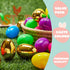 150PCS 2.3" 144PCS 6PCS JOYIN Easter Eggs, Plastic Colorful with Golden Eggs Bulk Empty Fillable for Easter Hunt Party