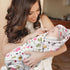 4Pcs Set 31.5 31.5 Zainpe Muslin Baby Hooded Towel & Washcloth Spring Pink Flowers Pattern Soft Absorbent Cotton Bath