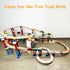 Wooden Train Track Accessories, 16 pcs Track Connector, Compatible with Major Brands, Christmas Gift for Kids
