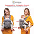 4-in-1 832 lbs 3D YOU+ME Lightweight Baby Carrier Newborn to Toddler Certified Hip Healthy, Hands Free Baby Chest