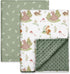 GLLQUEN BABY Blankets for Unisex Boys Girls, 2-Pack Muslin Cotton Front Soft