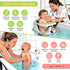 Cetuai 8-18 Baby Bath Seat for Months, Non-Slip Toddler Bath Chair with Suction Cups & Temperature Display, Ergonomic