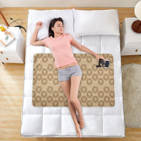 siphylline 52" 34" Brown Retro Lions Minimalist Extra Large Resuable Changing Pad Covers Waterproof Washable Potty