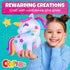 CRAFTSBEE 7+ 5 Cozy Magical Unicorn Sewing Kit for Girls - Create Adorable Felt Animals & a Pillow - Fun, Easy