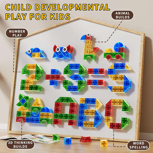 3-5, 115 4-8, 3-5 Magnet Toy for Toddlers Pieces Magnet Building Toys for Kids Preschool Educational Christmas Birthday