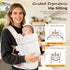 MOCKPOSE 100% Carrier,3 Ergonomic,Cozy 7-40lbs,Black Baby Carrier Newborn to Toddler- Pure Cotton Double-Side