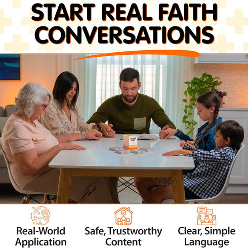 200 Conversation Cards for Christians - Fun Family Game Night, Bible Study, Perfect for Church Groups and Couples