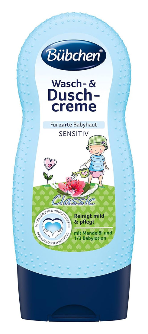 Bubchen Buebchen Classic Wash & Shower Cream with 1/3 Baby Lotion, 230ml / 7.78 fl. oz