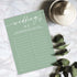 Green Theme Bridal Shower Games for 25 Guests, Wedding A-Z Games, Advice Cards for Reception, Engagement Party Supplies