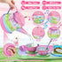 Set 3-5,53PCS Set 3-6 Tea Party for Toddles Musical Kids Tea for Little Girls with Dessert,Cookies,Doughnut,Cake,Cake