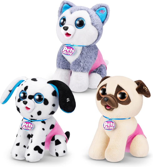 Pets Alive Pooping Puppies (Husky) by ZURU, Ultra Soft Plushies, Interactive Electronic Pet Puppy for Girls and Children