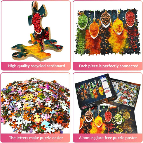 Jigsaw Puzzles for Adults 1000 Piece Puzzle for Adults 1000 Pieces Puzzle 1000 Pieces-World Spices
