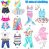 Fashion 10 Sets 18 Inch Doll Clothes and Accessories Play Set, Mermaid Shining Dress Outfits (No Doll)
