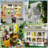 Set 8-12 Flower House Building Mini with LED, City Street View Greenhouse Building Blocks Toy, Valentine Xmas Gift