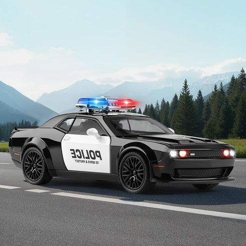 3-12 1:32 3+ (Police-1:32 SASBSC Police Car Toy for Boys Age Diecast Metal Model Cars for Kids with Light and Sound
