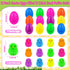 NAWITDA 12 Pack Easter Eggs Fillers with LED Chick Puffer Balls, Easter Eggs Filled with Light Up Fidget Stress Toys