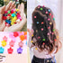 Tesvyns 50Pcs Mini Flower Hair Clip Colorful Mini Hair Claw Baby Hair Clips Toddler Hair Clips Girls Decorative Bun