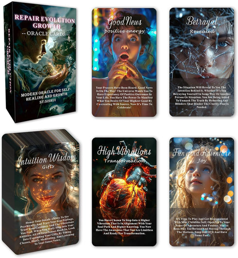 Healing Oracle Cards Deck, Self-Healing Tool for Beginners, Discover What Needs to Shift or Release for Your Highest