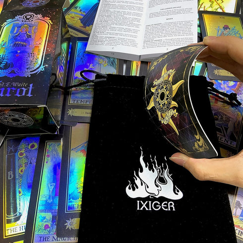 IXIGER Tarot Cards with Guide Book and Gift Bag - Classic 78 Card Deck for Beginners and Experts