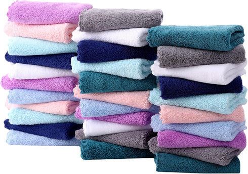32 Pack Baby Washcloths - 10x10 Inch, Microfiber Baby Towel - Absorbent
