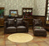 Set 1/12 iLAND Dollhouse Furniture Miniature Sectional Couch for Doll House Dcor Fit Scale Accessories, Modern Brown