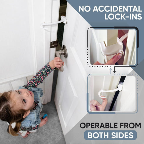 Door Monkey Pinch Child Proof Door Lock & Guard - For Door Knobs & Lever Handles - Easy to Install - No Tools or Tape