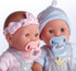 Berenguer Boutique 30050 TWINS - 15” Soft Body Baby Dolls - 12 Piece Gift Set with Open/Close Eyes