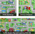 6.6' 5' Capslpad Kids Educational Play Rug - x Traffic Road Car Mat Learning Play Game Area Rug for Playroom, Living