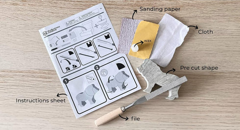 STUDIOSTONE CREATIVE DIY Arts & Crafts Carving Kit, Bear Sculpture Soapstone for Kids and Adults