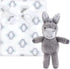Hudson Baby Unisex Baby Plush Blanket with Toy, One Size, Snuggly Donkey