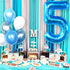 KatchOn Giant Blue Number 5 Balloon, 40 Inch, 5th Birthday Decorations for Boys, Shark Theme