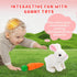Mahbsact Realistic Bunny Toy - Interactive Plush Rabbit with Sounds and Movements Animated Walking Wiggle Ears Twitch
