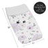 Sweet Jojo Designs Lavender Purple, Pink, Grey and White Changing Pad Cover for Watercolor Floral Collection - Rose