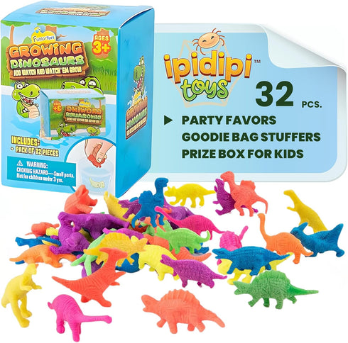 IPIDIPI TOYS Dinosaurs Water Growing Toys for Kids 32-Pack Expandable Dinosaur Toys,