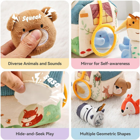 6-12 1-3 Set Youuys Travel Sensory Toys for Babies Months & Toddlers Year Old On-The-Go Montessori Soft Stuffed Animal