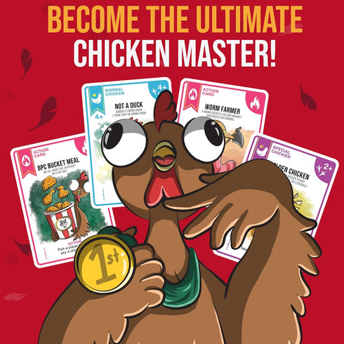 28 13+, Chicken Challengers Card Game Hilarious Strategy for Adults & Teens, Family Game Night, Players, Ages