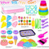 2.2lb Sands,56 3 4 5 6 7 8 Ice Cream Sensory Bin for Girls Kids,Play Sand Art Kit with Color Magic pcs Cake Molds Tools