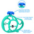 Nuby Chewy Chums All Silicone Soothing Teether, Whale for 3M+