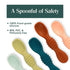 (6 Pack)- 6 Simka Rose Silicone Baby Spoons Self Feeding First Stage Infant Spoons for Babies & Toddlers- Baby Led