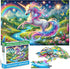 100 Piece Puzzles Rainbow Unicorn Puzzle for Kids Ages 4-8 8-10, 100