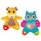 teytoy 2 Pcs Crinkle Toys for Baby with Teether, Soft Snuggle Sleeping Security Blanket for Unisex Babies