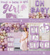 HYCSANBAO Elephant Baby Shower Decorations for Girl, Pink Purple Elephant Baby Shower Party Supplies, It's a Girl
